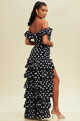 Black Pretty Woman Polka Dot Dress