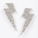Rhinestone Lightening Bolt Earring