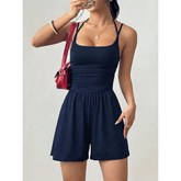 Summer Strapless Wide-Leg Loose Romper