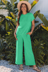 Tropical Solid Corded Knit Set