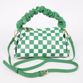 Plaid Faux Leather Crossbody Bag