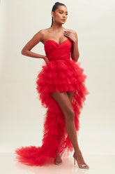 Red Pretty Little Tulle Dress