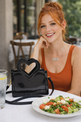 Black Enamel Top Handle Bag