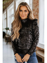 Black Sequin Glam top