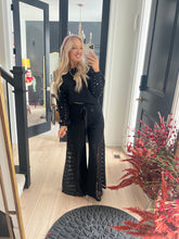 Wide Leg Black Lace Pants