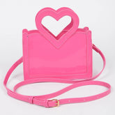Hot Pink Enamel Top Handle Bag