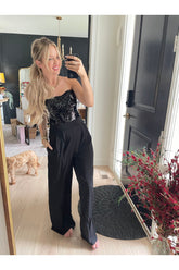 Black Sequin Jumpsuit