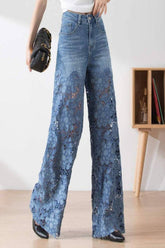 Lace Denim pants