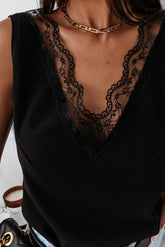 Black Lace Tank - FINAL SALE - clearance