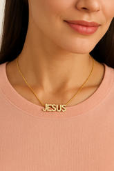 JESUS/YAHWEH CZ gold or silver 18k necklace
