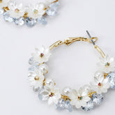 Crystal Garden Floral Hoop Earrings