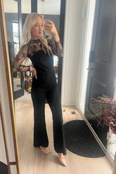 Black Denim Glam Jumpsuit