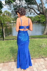 Royal Blue gala gown -clearance