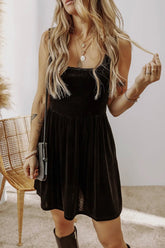 Black Velvet Tennis dress