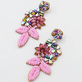 Glam Pink Leaf earrings