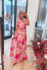 Floral Pink Maxi Dress