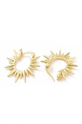 Burst of Spirit Hoop Gold Earrings