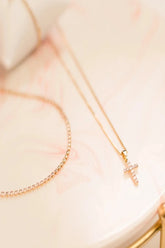 Gold Heavenly Sacred Cross Necklace