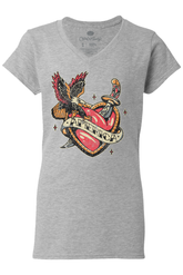 America Heart Tattoo graphic tee -clearance