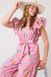 Pink Champagne brunch jumpsuit