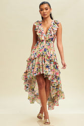 Summer fiesta floral dress