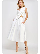 White Knotted Bow Dress