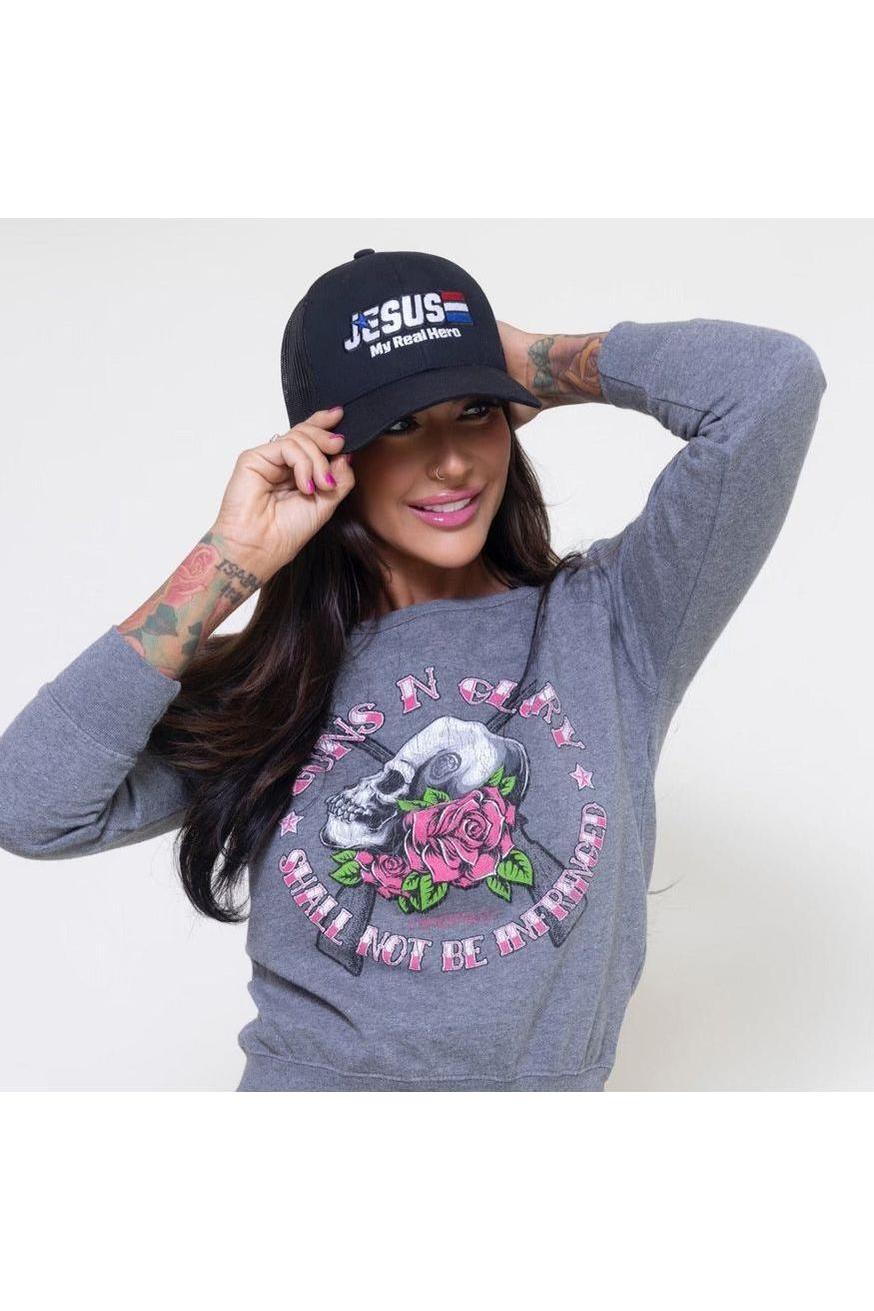 Jesus My Hero Hat(Black) - Crown of Country