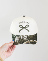 Jesus is King Camo Bow Hat