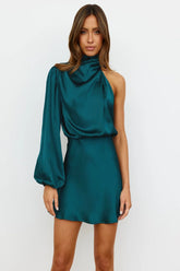 Teal Green Dinner Date Dress