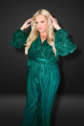 Plus Size Emerald Green Jumpsuit -clearance