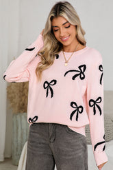 Light Pink Bow Sweater