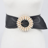 Pearl Round Buckle Plus Size Belt