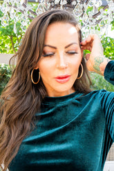 Matte Finish Large Hoop Earrings