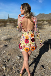 Three Dimensional Floral Dress -clearance