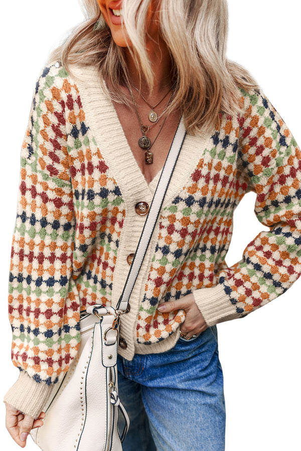Multicolour Dotty Knit Cardigan