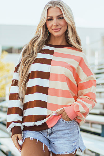 Stripe Color Block Pullover – Pretty Little Patriot