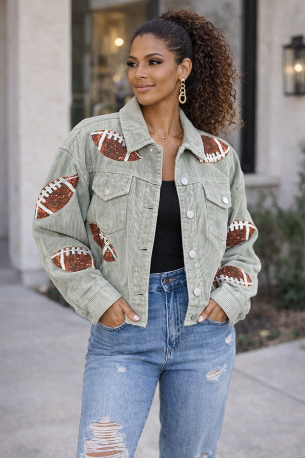Football corduroy jacket